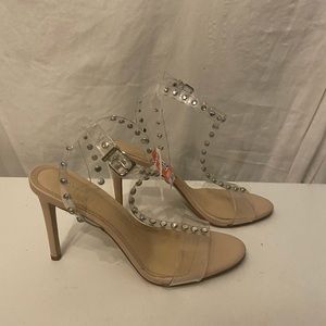 Giani Bini clear with rhinestone studs sandals various sizes all NWT